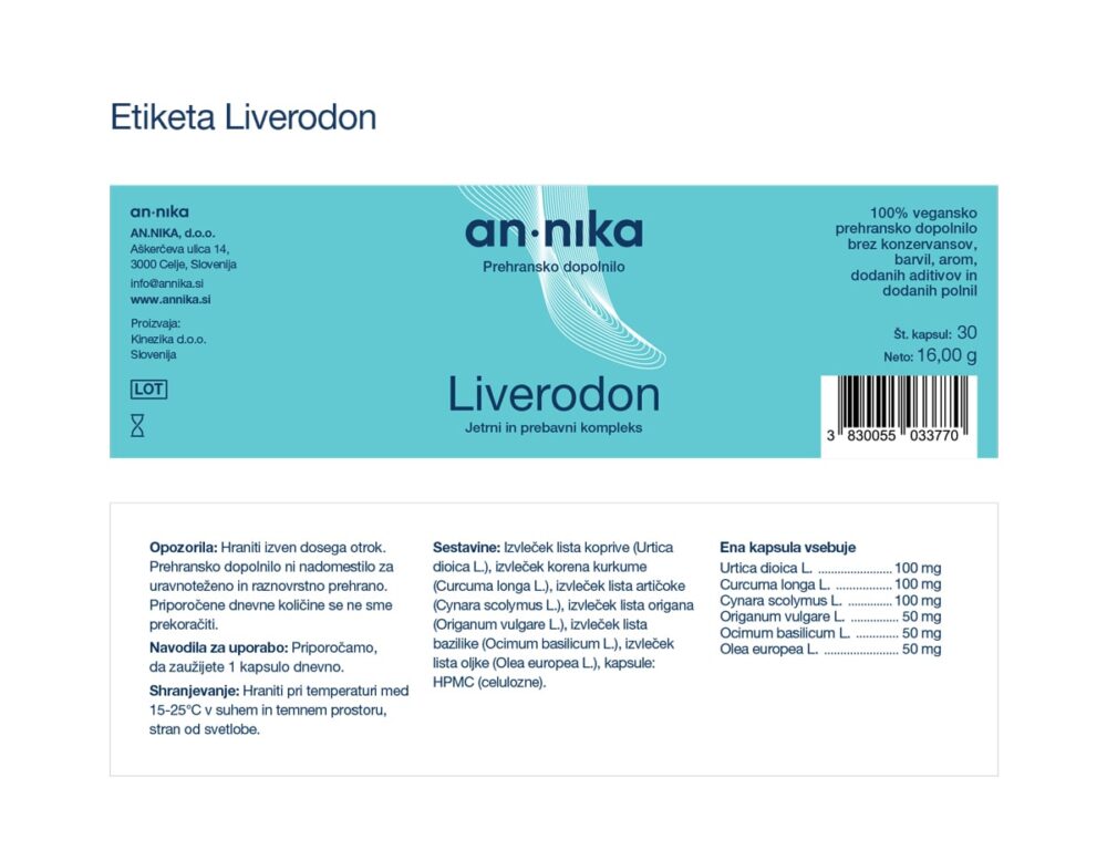 Liverodon© - Jetrni in prebavni kompleks