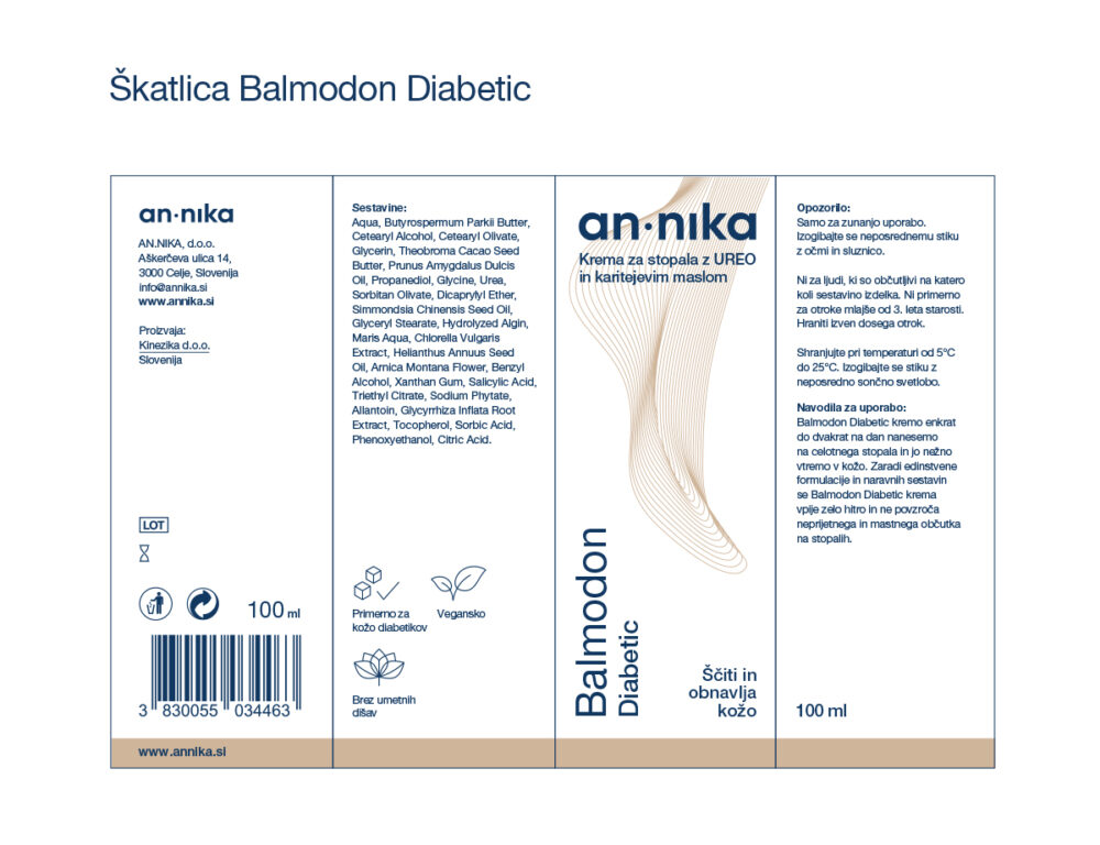 Balmodon Diabetic© - negovalna krema za stopala